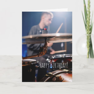 Rhythm Method Funny Drummer Percussionist Birthday Card