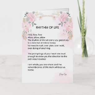 Rhythm Of Life - Hope filled Poem  Foil Greeting Card