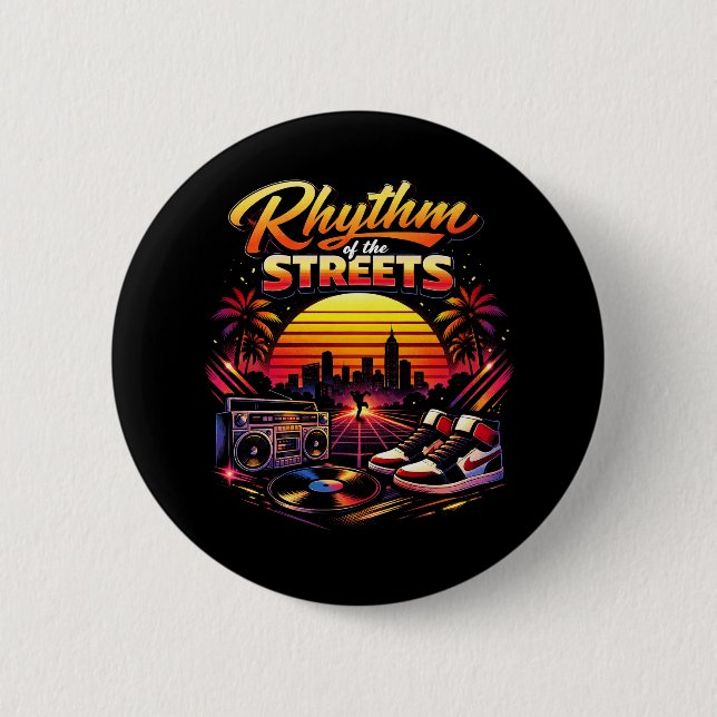 Rhythm of the Streets 2 Inch Round Button (Front)