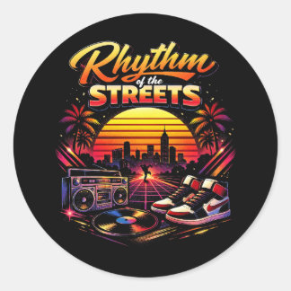 Rhythm of the Streets Classic Round Sticker