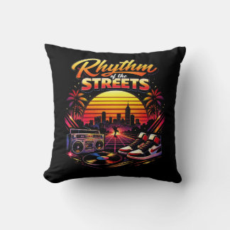 Rhythm of the Streets Throw Pillow