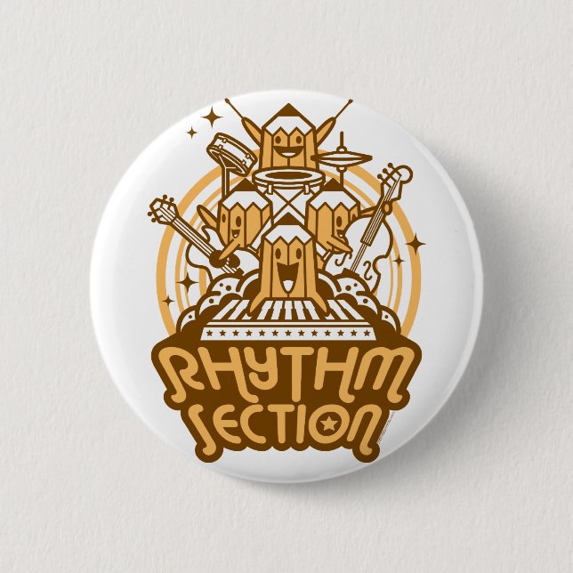 Rhythm-Section 2 Inch Round Button (Front)