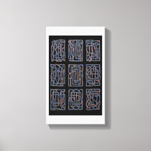 Rhythmic Abstract Interlace Canvas Print
