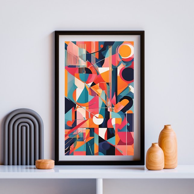 Rhythmic Dimensions: Abstract Geometric Pulse Poster (Creator Uploaded)