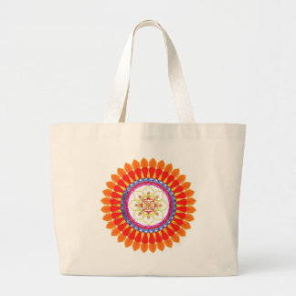 Rhythmic Euphoria Mandala Large Tote Bag