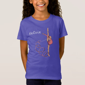 Rhythmic Gmnast With Ribbon Girls Tee