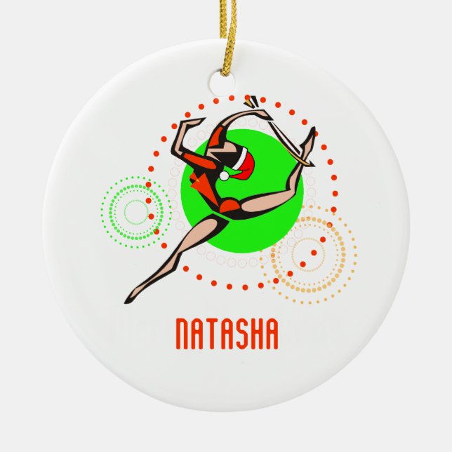 Rhythmic Gymnast Personalized Ornament (Front)