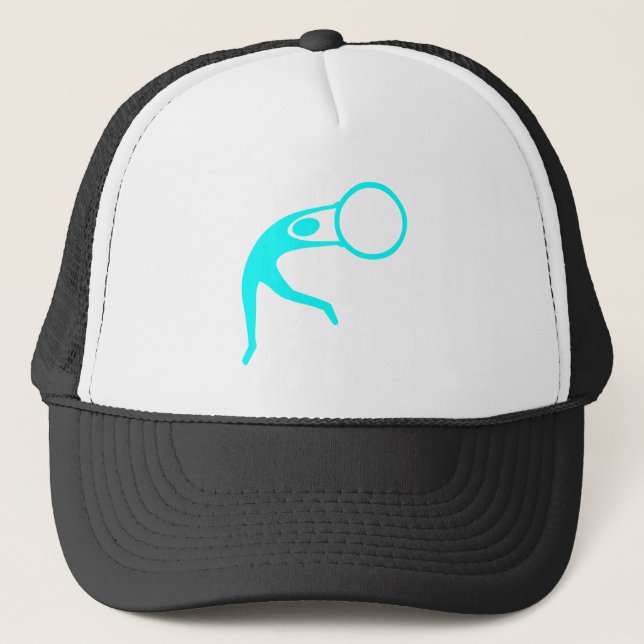 Rhythmic Gymnastic Figure - Cyan Trucker Hat (Front)