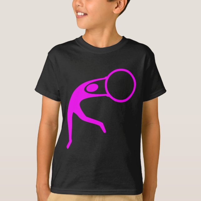 Rhythmic Gymnastic Figure - Magenta T-Shirt (Front)