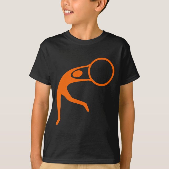 Rhythmic Gymnastic Figure - Orange T-Shirt (Front)