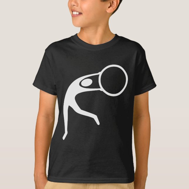 Rhythmic Gymnastic Figure - White T-Shirt (Front)
