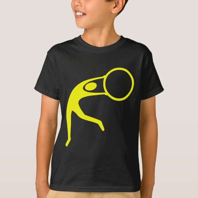 Rhythmic Gymnastic Figure - Yellow T-Shirt (Front)