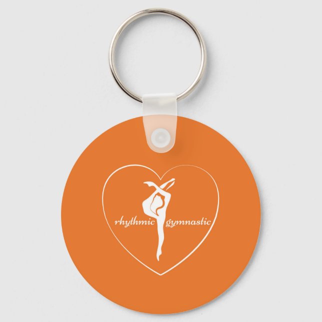 Rhythmic gymnastic love keychain (Front)