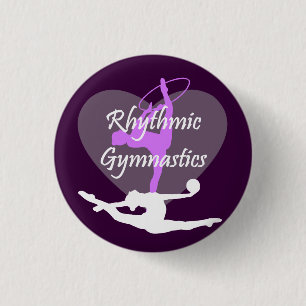 Rhythmic Gymnastics 1 Inch Round Button