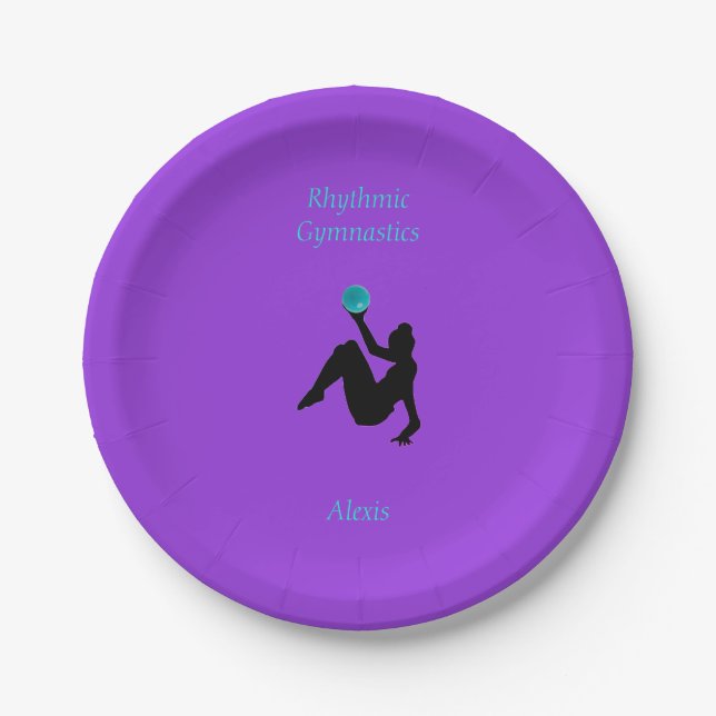 Rhythmic Gymnastics Ball Routine Paper Plates (Front)