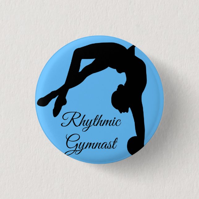 Rhythmic Gymnastics button pin "gymnast gifts" (Front)