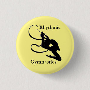 Rhythmic Gymnastics button pin "gymnast gifts"