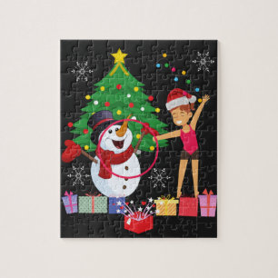 Rhythmic Gymnastics Christmas Celebration   Jigsaw Puzzle