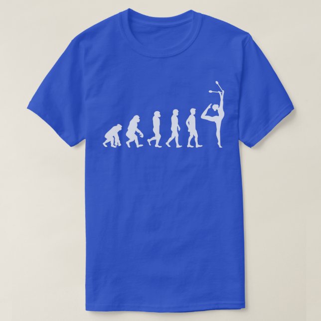 Rhythmic Gymnastics Clubs Gymnast Evolution Funny  T-Shirt (Design Front)