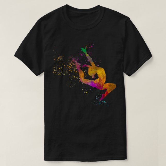 Rhythmic gymnastics competition in watercolor 11 T-Shirt (Design Front)