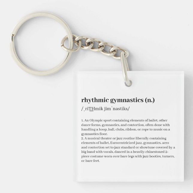 Rhythmic Gymnastics Definition Keychain (Front)