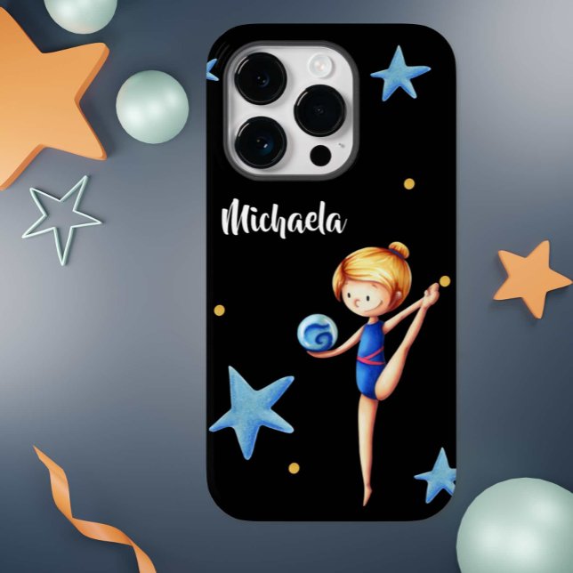 Rhythmic Gymnastics Girl with Ball Typography Case-Mate iPhone Case (Creator Uploaded)