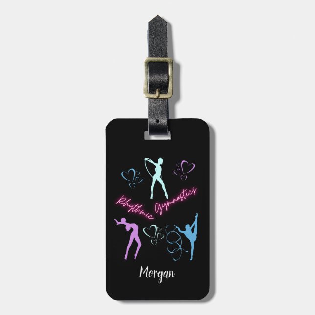Rhythmic Gymnastics Hoop, Ribbon and Ball    Luggage Tag (Front Vertical)