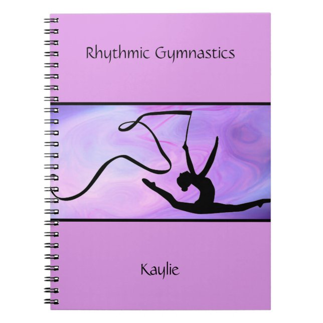 Rhythmic Gymnastics Purple Ribbon Notebook (Front)