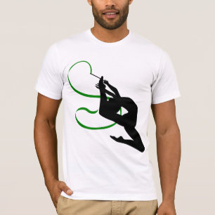 Rhythmic Gymnastics Ribbon Dancer Silhouette T-Shirt
