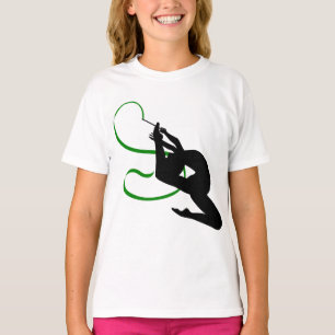 Rhythmic Gymnastics Ribbon Dancer Silhouette T-Shirt
