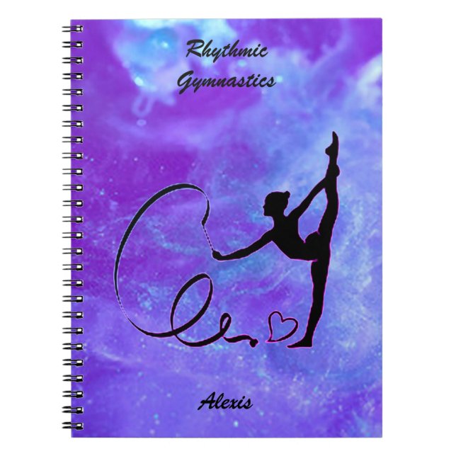 Rhythmic Gymnastics Ribbon Galaxy Notebook (Front)