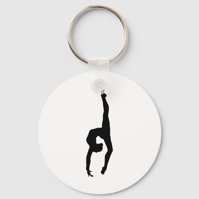 Rhythmic Gymnastics Silhouette Keychain (Front)
