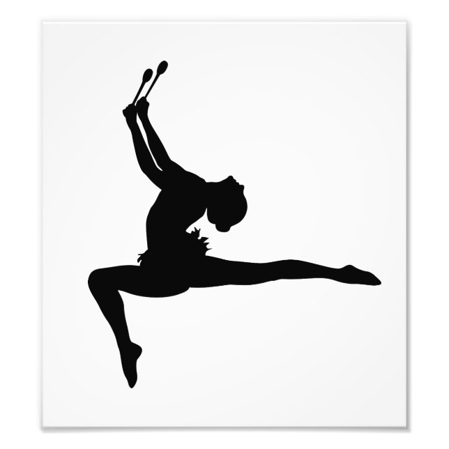 Rhythmic Gymnastics Silhouette Photo Print (Front)