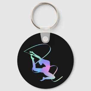 Rhythmic Gymnastics with ribbon Keychain