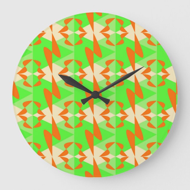 Rhythmic Orange Large Clock (Front)