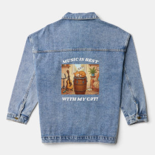 Rhythms and Whiskers, Music and Meows, Denim Jacket