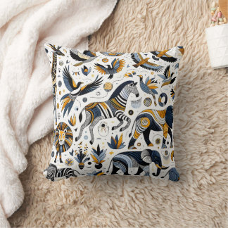 Rhythms of the Wild Throw Pillow