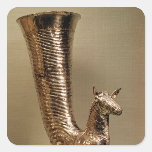 Rhyton in the form of an ibex, from Iran Square Sticker (Front)