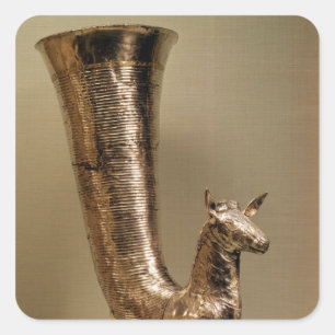 Rhyton in the form of an ibex, from Iran Square Sticker