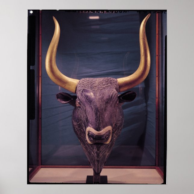 Rhyton in the shape of a bull's head, poster (Front)