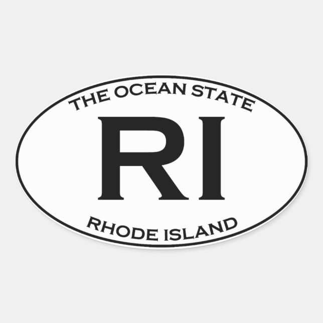 RI - Rhode Island Oval Sticker (Front)