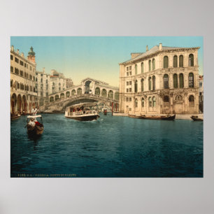 Rialto Bridge and Grand Canal, Venice, Italy Poster