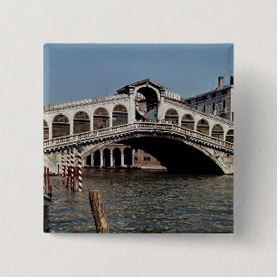 Rialto Bridge, begun 1588 2 Inch Square Button