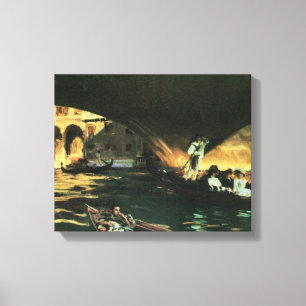 Rialto Bridge, Grand Canal by John Singer Sargent Canvas Print