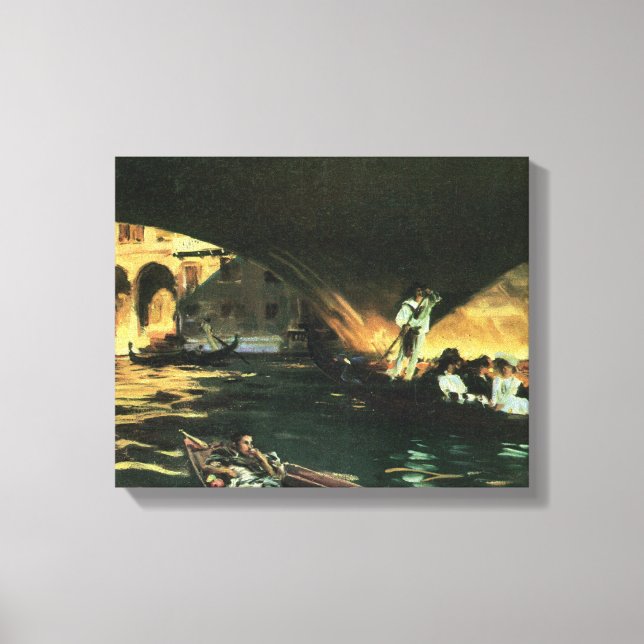 Rialto Bridge, Grand Canal by John Singer Sargent Canvas Print (Front)