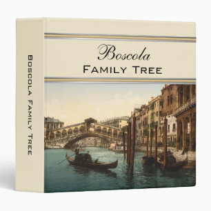 Rialto Bridge I, Venice, Italy Family Tree Binder
