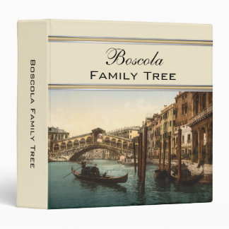 Rialto Bridge I, Venice, Italy Family Tree Binder