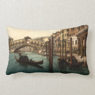 Rialto Bridge I, Venice, Italy Lumbar Pillow