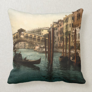 Rialto Bridge I, Venice, Italy Throw Pillow
