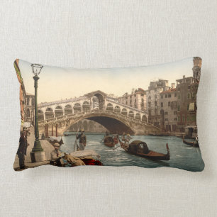 Rialto Bridge II, Venice, Italy Lumbar Pillow
